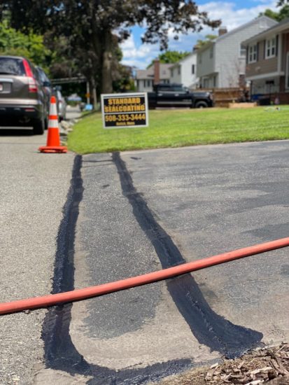 Crack Sealing and Driveway Sealcoating in Grafton MA