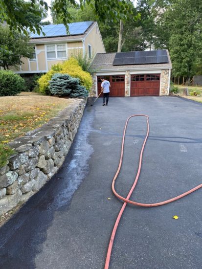 Driveway Sealcoating and Asphalt Patching in Millbury, Massachusetts