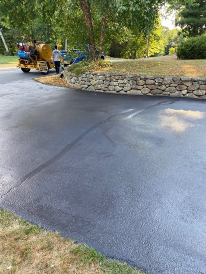 Driveway Sealcoating and Asphalt Patching in Millbury, Massachusetts