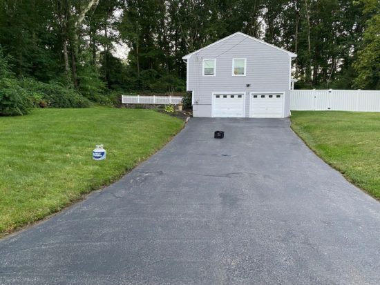 Holden MA home driveway sealcoating