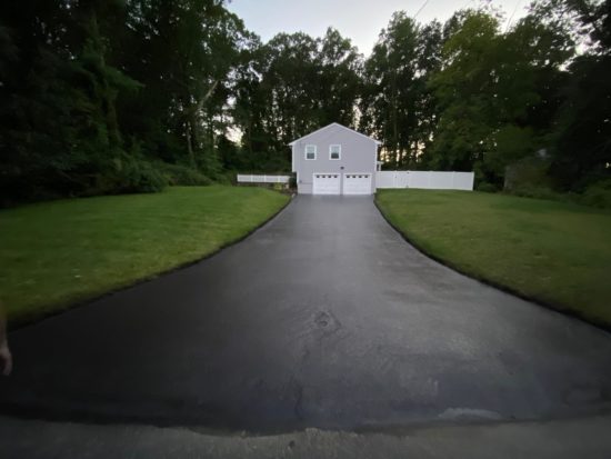 Holden MA home driveway sealcoating