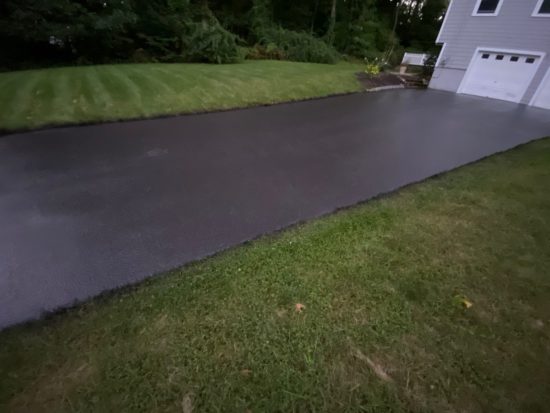 Holden MA home driveway sealcoating