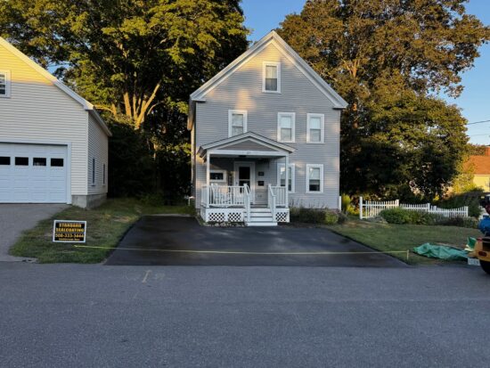 Sealcoating Two-Year-Old Driveway, Hudson MA