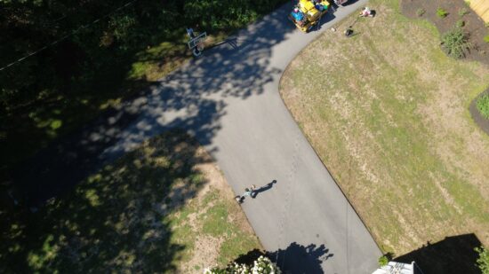 Sealcoating Two-Year-Old Driveway, Norfolk, MA