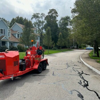Hot Rubber Crack Sealing in Natick, Mass