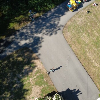 Sealcoating Two-Year-Old Driveway, Norfolk, MA